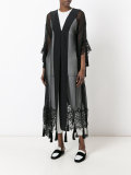 lace-detail sheer coat