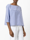 striped round neck top