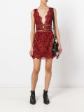 sheer floral lace mini dress