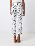 printed slim fit trousers