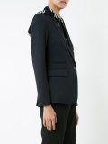 layered hooded blazer