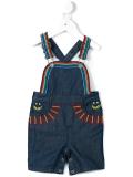 embroidered denim dungarees