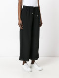 scalloped hem cropped trousers