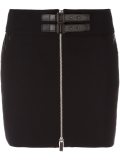 buckled zip mini skirt
