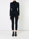 belted draped front jacket
