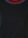 geometric collar embroidery T-shirt
