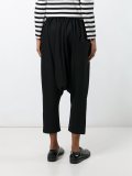 drop-crotch cropped trousers