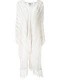 knitted fringed poncho 