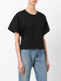 front crossed elastic T-shirt