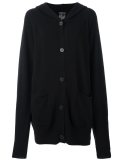 button down hooded cardi-coat
