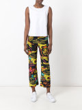 abstract print trousers
