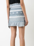 ruffled wrap mini skirt 
