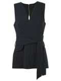 panelled wrap blouse
