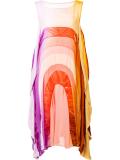 flared round rainbow dress