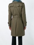 fur trimmed military coat 