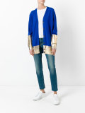 high shine print cardigan 