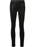 leather effect skinny trousers