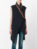sleeveless wrap jacket 