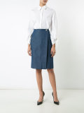 denim wrap skirt