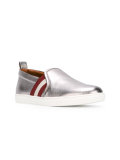 stripe detail metallic sneakers