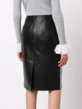 bouclé panel pencil skirt