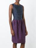polka dot colour block shift dress