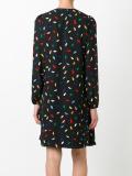 lips print shift dress
