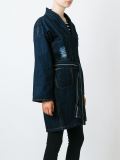 仿旧系腰带牛仔外套