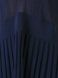 pleated rib v-neck top