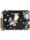 floral burnt effect clutch