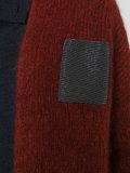 contrast panel cardigan