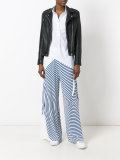 wide leg striped trousers 