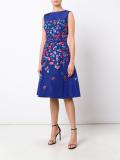 floral embroidery flared dress