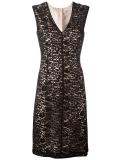V-neck fitted lace dress