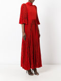 pleated panel gown
