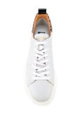 leopard print-trimmed sneakers