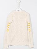 contrast lace jumper