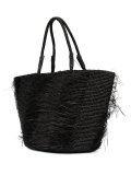 Layered straw tote