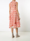 ruffle trim patterned dress