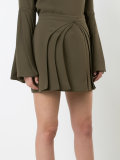 pleated layered mini skirt