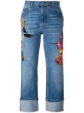 embroidered boyfriend jeans