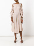 open sleeve midi dress
