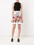 high waisted floral skirt