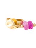 pink sapphire drop stud earrings