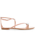 embellished flat sandals
