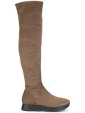 flat platform knee-length boots