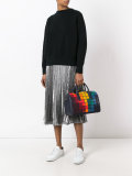 squares print mini duffle