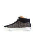 lace-up tweel panel sneakers