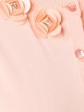 flower embellished shortsleeved cardigan