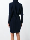 turtleneck belted dress